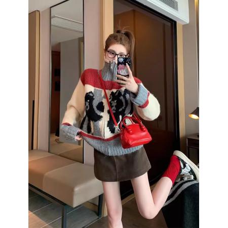 FA52000# 毛衣外套女秋冬加厚洋气减龄软糯慵懒风外穿针织开衫半身裙套装 服裝批發女裝批發服飾貨源