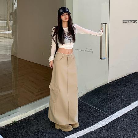 FA52025# 美式卡其半身...