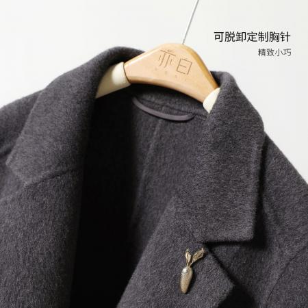 FA52046# 冬新款女装气质百搭翻领双面呢绵羊毛大衣外套  服裝批發女裝批發服飾貨源