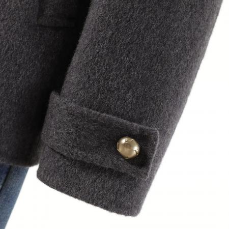 FA52046# 冬新款女装气质百搭翻领双面呢绵羊毛大衣外套  服裝批發女裝批發服飾貨源