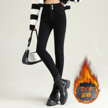 FA52092# 秋冬高腰小脚牛仔裤女季新款修身显瘦弹力铅笔九分长裤  服裝批發女裝批發服飾貨源