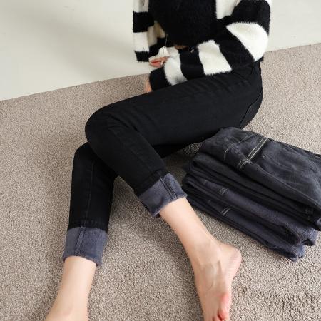 FA52092# 秋冬高腰小脚牛仔裤女季新款修身显瘦弹力铅笔九分长裤  服裝批發女裝批發服飾貨源