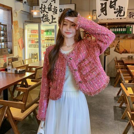 定制重工粗花呢短外套小香风轻奢系列  服裝批發女裝批發服飾貨源