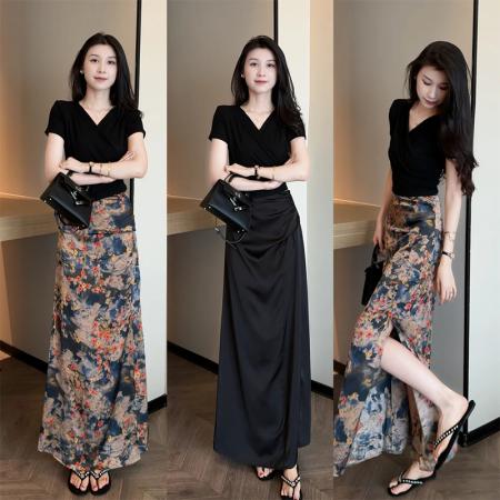 LN76407# 清冷松弛穿搭套装夏季新款韩系洋气减龄爆款一整套女装