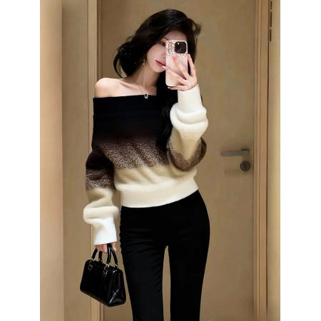 美拉德设计感独特漂亮短款上衣高...