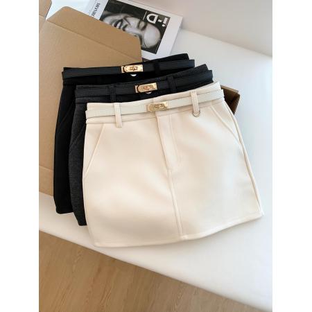 气质高腰a字半身裙女新款超火性...