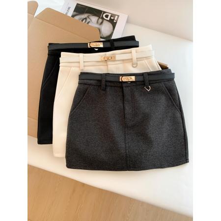 气质高腰a字半身裙女新款超火性感辣妹纯欲包臀短裙子黑  服裝批發女裝批發服飾貨源