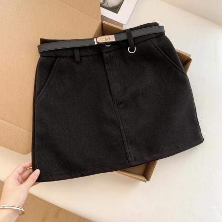 气质高腰a字半身裙女新款超火性感辣妹纯欲包臀短裙子黑  服裝批發女裝批發服飾貨源