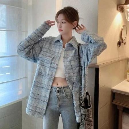 可路莎高级感小香风外套女秋冬新...