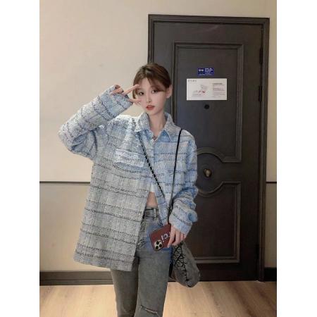 FA52204# 可路莎高级感小香风外套女秋冬新款宽松中长款小个子长袖上衣  服裝批發女裝批發服飾貨源