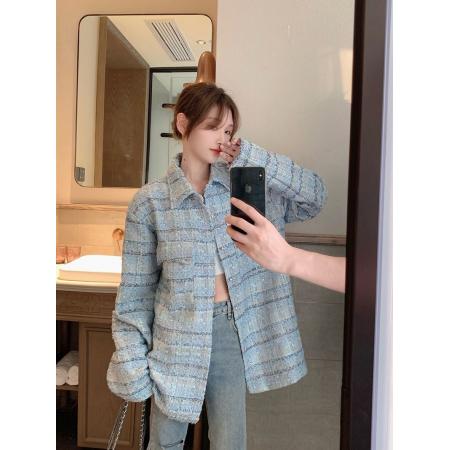 FA52204# 可路莎高级感小香风外套女秋冬新款宽松中长款小个子长袖上衣  服裝批發女裝批發服飾貨源