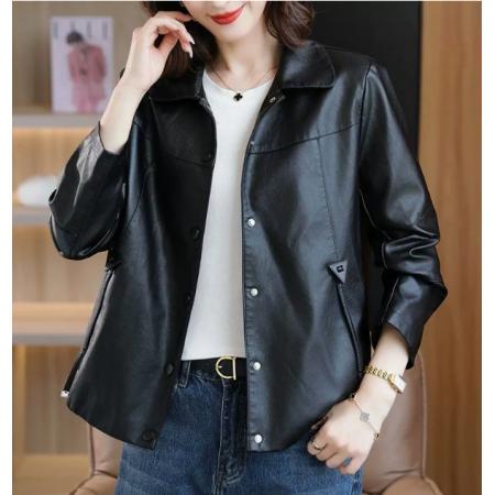 LN76408# 韩版皮衣外套...