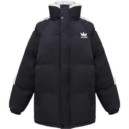 FA52228# 时尚印花三杠面包羽绒棉袄女新款冬季装加厚保暖立领百搭棉衣棉服 服裝批發女裝批發服飾貨源