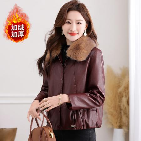 FA52230# 新款皮衣短款显瘦气质春秋新款时尚洋气宽松水洗皮夹克外套 服裝批發女裝批發服飾貨源