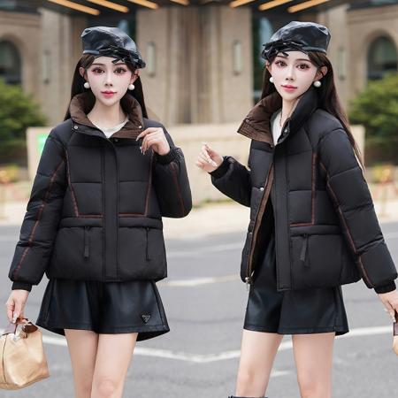 FA52232# 韩版短款棉服女冬季新款小个子棉袄女装加厚保暖立领棉衣外套 服裝批發女裝批發服飾貨源