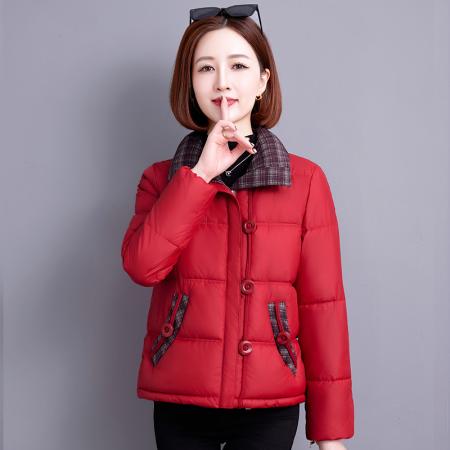 FA52238# 女士拼色羽绒棉服女冬季新款洋气装加厚保暖棉袄冬装外套 服裝批發女裝批發服飾貨源