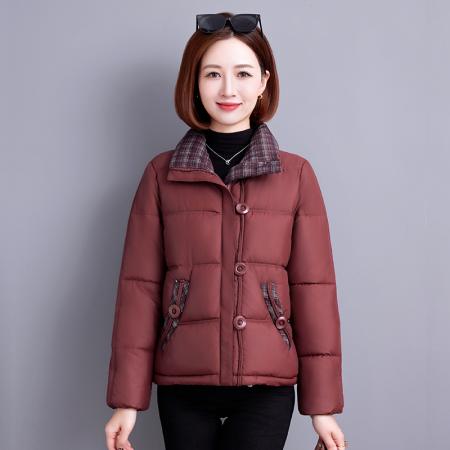 FA52238# 女士拼色羽绒棉服女冬季新款洋气装加厚保暖棉袄冬装外套 服裝批發女裝批發服飾貨源