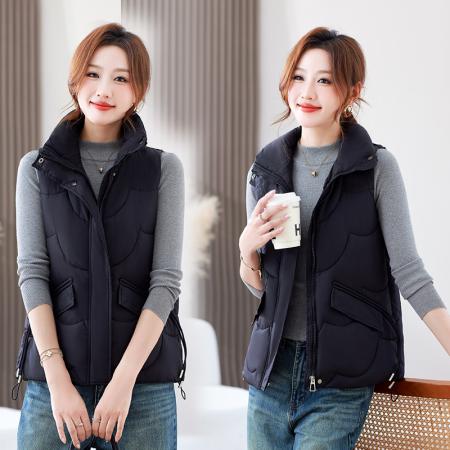 FA52247# 秋冬季棉马甲新款女士宽松大码时尚休闲马夹外套 服裝批發女裝批發服飾貨源