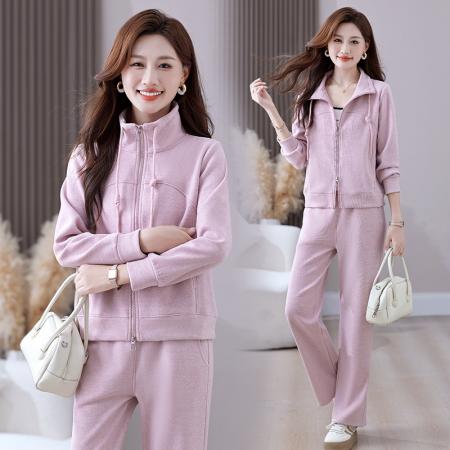 FA52252# 新品羊绒休闲运动套装女秋季新款春秋时尚卫衣跑步服两件 服裝批發女裝批發服飾貨源