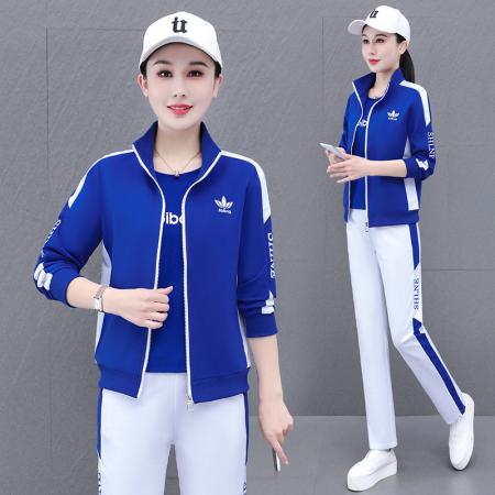 FA52256# 团购印花公版休闲运动套装女春秋新款秋季时尚洋气卫衣外套三件套 服裝批發女裝批發服飾貨源