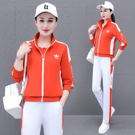 FA52256# 团购印花公版休闲运动套装女春秋新款秋季时尚洋气卫衣外套三件套 服裝批發女裝批發服飾貨源