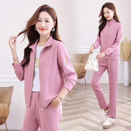 FA52261# BS曼巴棉高品质春秋套装休闲运动套装女春秋新款秋季时尚洋气卫衣外套三件套 服裝批發女裝批發服飾貨源