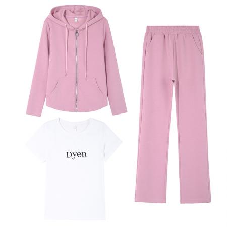 曼巴棉高品质休闲运动套装女新款春秋小个子连帽卫衣外套二件套 服裝批發女裝批發服飾貨源