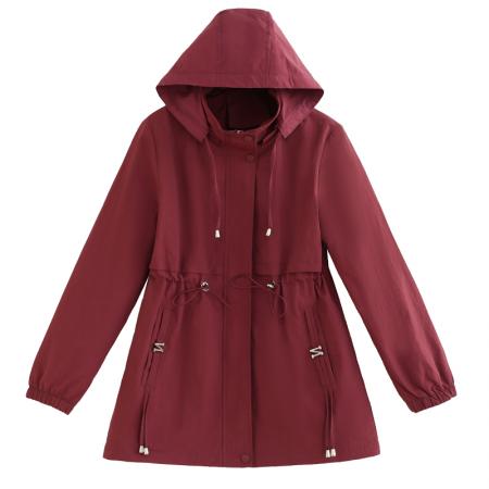 FA52265# BS新款中长款风衣外套女士春秋新款秋季收腰显瘦时尚休闲夹克 服裝批發女裝批發服飾貨源