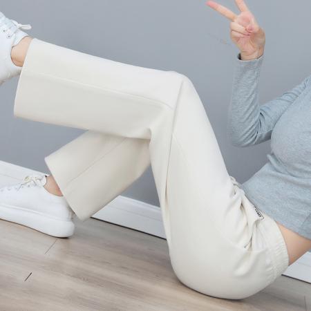 休闲裤女春秋季新款减龄宽松时尚小个子减龄百搭窄版阔腿裤 服裝批發女裝批發服飾貨源