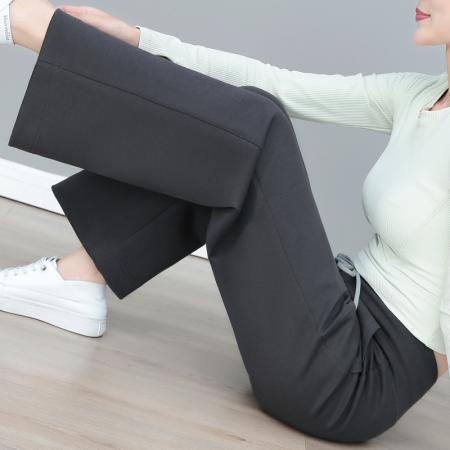 新品休闲阔腿裤女长裤宽松垂感减龄春秋高腰百搭时尚显瘦直筒裤子 服裝批發女裝批發服飾貨源