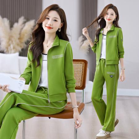 FA52275# 新款高品欧货漂亮时尚套装减龄洋气显瘦运动服春秋款工装女潮炸街两件套 服裝批發女裝批發服飾貨源