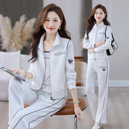 FA52275# 新款高品欧货漂亮时尚套装减龄洋气显瘦运动服春秋款工装女潮炸街两件套 服裝批發女裝批發服飾貨源