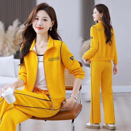 FA52275# 新款高品欧货漂亮时尚套装减龄洋气显瘦运动服春秋款工装女潮炸街两件套 服裝批發女裝批發服飾貨源