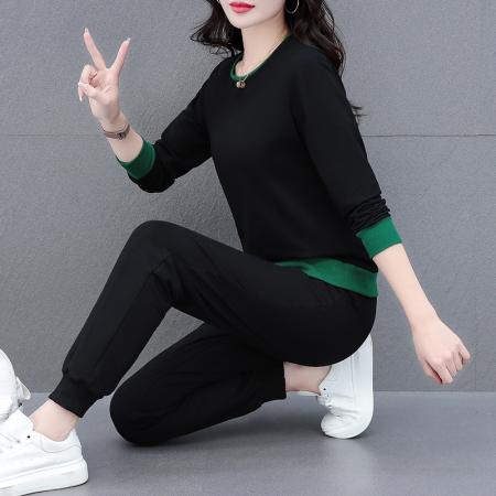 时尚套装女春秋季新款减龄卫衣休闲运动两件套 服裝批發女裝批發服飾貨源