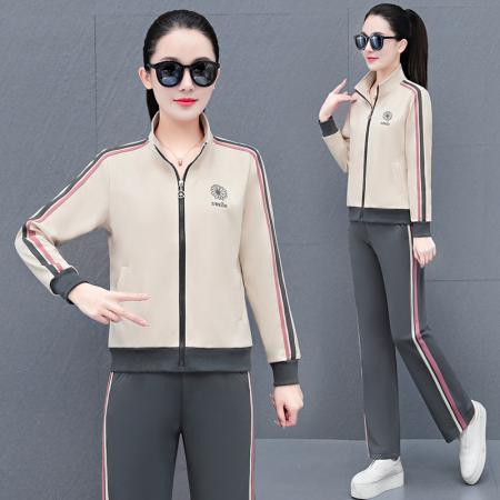 FA52300# 运动套装女春秋新款减龄遮肉卫衣外套秋装二件套 服裝批發女裝批發服飾貨源