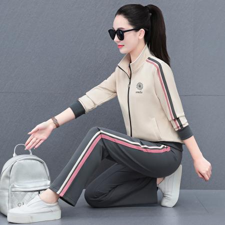 FA52300# 运动套装女春秋新款减龄遮肉卫衣外套秋装二件套 服裝批發女裝批發服飾貨源