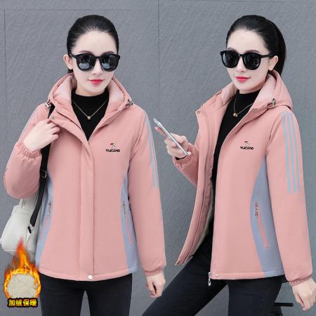 女士加绒加厚外套冲锋衣防风防水户外保暖外套女装 服裝批發女裝批發服飾貨源