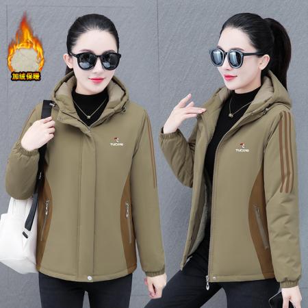 FA52302# 女士加绒加厚外套冲锋衣防风防水户外保暖外套女装 服裝批發女裝批發服飾貨源