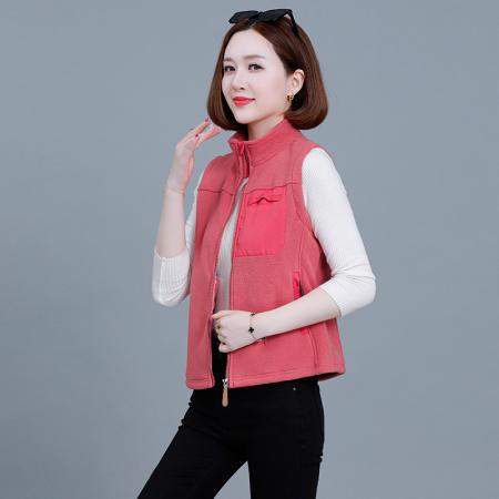 摇粒绒马甲女新款春秋韩版外套上衣保暖坎肩马夹背心 服裝批發女裝批發服飾貨源