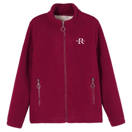 新款印字高品质抓绒衣摇粒绒短外套女秋冬新款加厚保暖开衫摇粒绒外套 服裝批發女裝批發服飾貨源