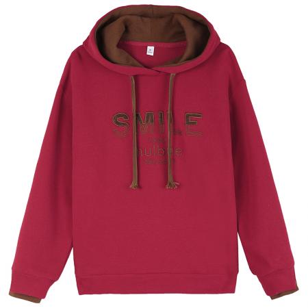 秋季韩版宽松长袖连帽卫衣女春秋新款休闲减龄带帽套头卫衣外套 服裝批發女裝批發服飾貨源