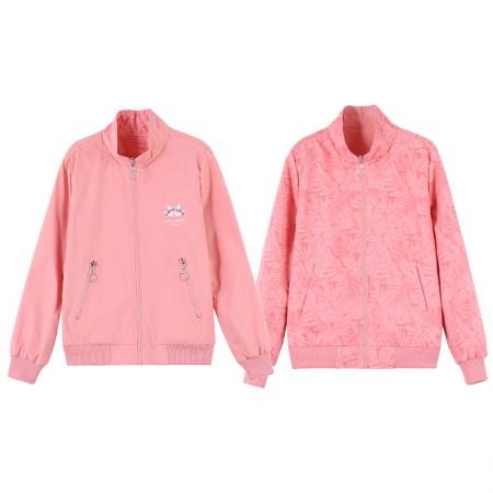 源头工厂双面穿夹克外套女春秋季小外套时尚休闲立领装小外套 服裝批發女裝批發服飾貨源