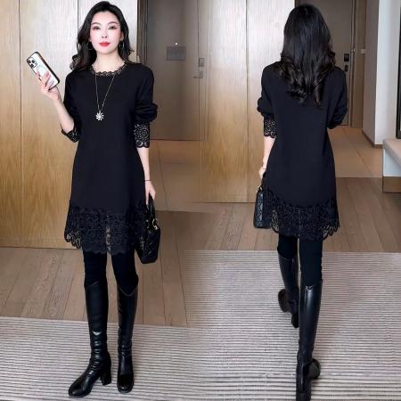 FA52330# 时尚蕾丝拼接...