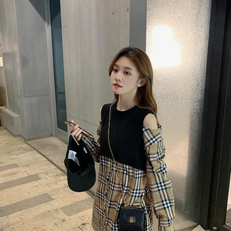 FA52391# 大码法式温柔风长袖衬衫女秋季不规则娃娃衫胖MM显瘦遮肉雪纺上衣  服裝批發女裝批發服飾貨源