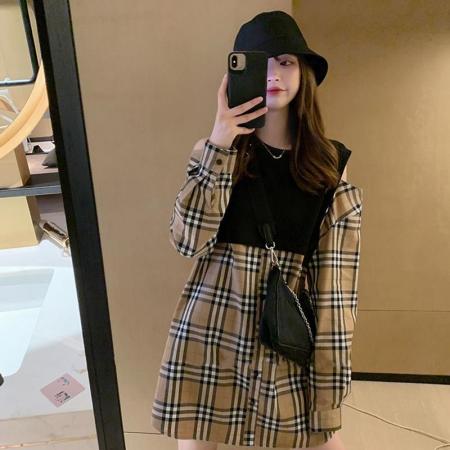 FA52391# 大码法式温柔风长袖衬衫女秋季不规则娃娃衫胖MM显瘦遮肉雪纺上衣  服裝批發女裝批發服飾貨源