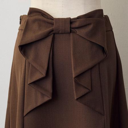 FA52419# 女蝴蝶结装饰女西服半身长裙女OL白领百搭长裙子  服裝批發女裝批發服飾貨源