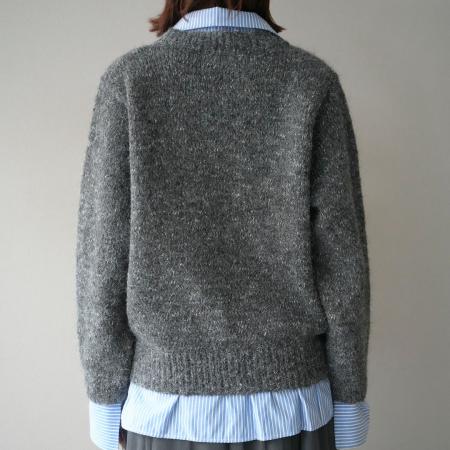 FA52422# 假两件条纹拼接毛衣春秋冬韩系洋气简约慵懒百搭针织衫女  服裝批發女裝批發服飾貨源