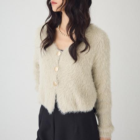 FA52434# 新款小个子V领女亮丝针织衫+蝴蝶结女休闲裤两件套套装  服裝批發女裝批發服飾貨源