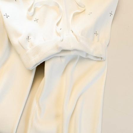 烫钻松紧高腰垂感直筒针织阔腿裤女秋冬宽松外穿洋气软糯拖地