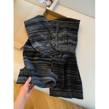 系带松紧高腰垂感直筒针织阔腿裤女秋冬宽松外穿洋气软糯拖